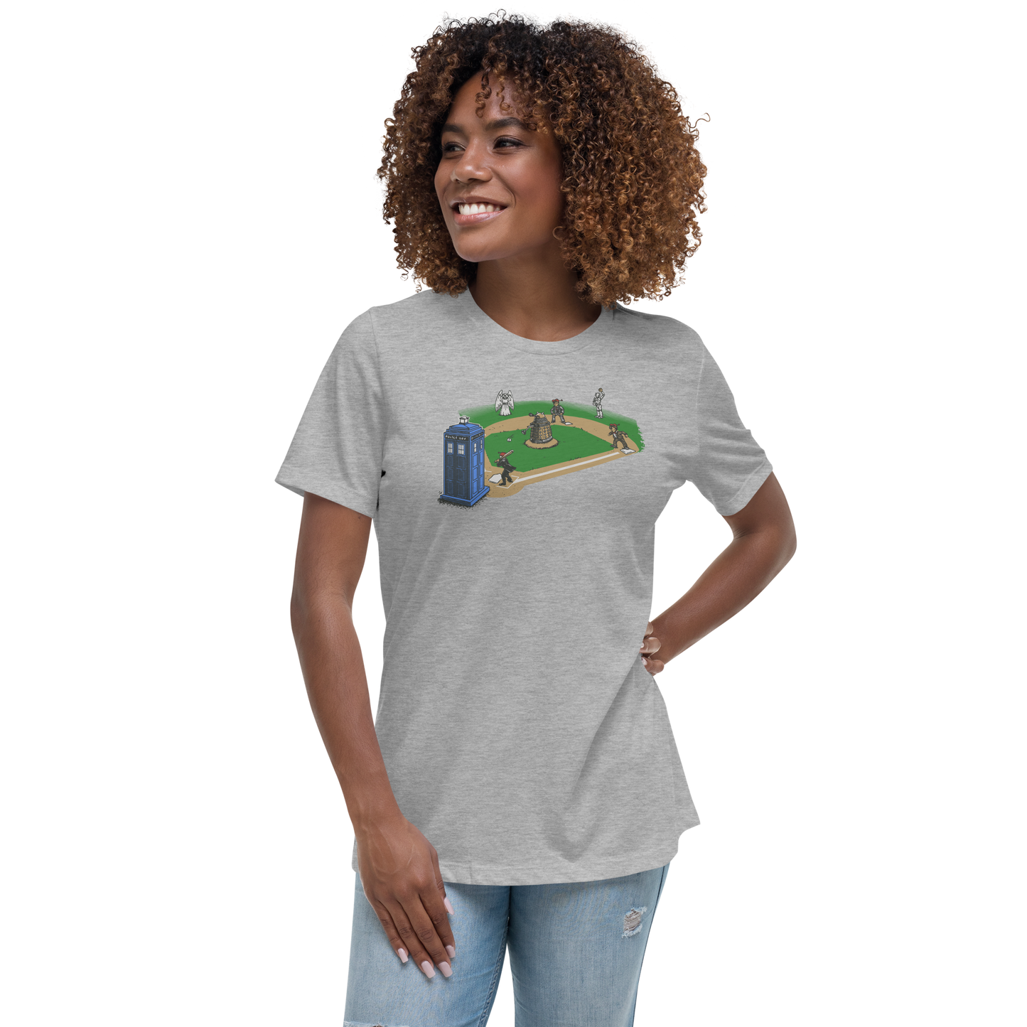 Ladies T-Shirt, Athletic Heather (90% cotton, 10% polyester)